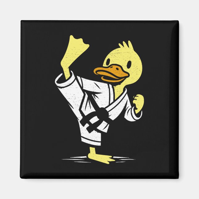 Imán Gracioso Duck Karate Martial Arts Memes Co. Duck K (Frente)