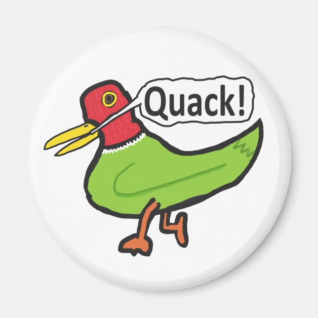 Imán Gracioso Duck Quacking (Frente)