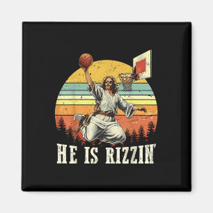 Imán Gracioso Es Rizzin Jesucristo Jugando Básquetbol C