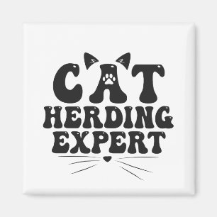 Imán Gracioso experto en manada de gatos humorístico am