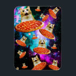 Imán Gracioso gatito de pizza espacial<br><div class="desc">¡Diseño divertido y loco para los regalos más frescos!</div>