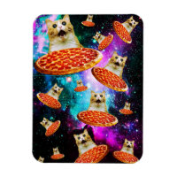Gracioso gatito de pizza espacial