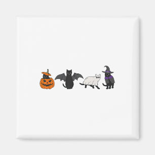 Imán Gracioso Gato De Calabaza Fantasma Gato Negro Hall