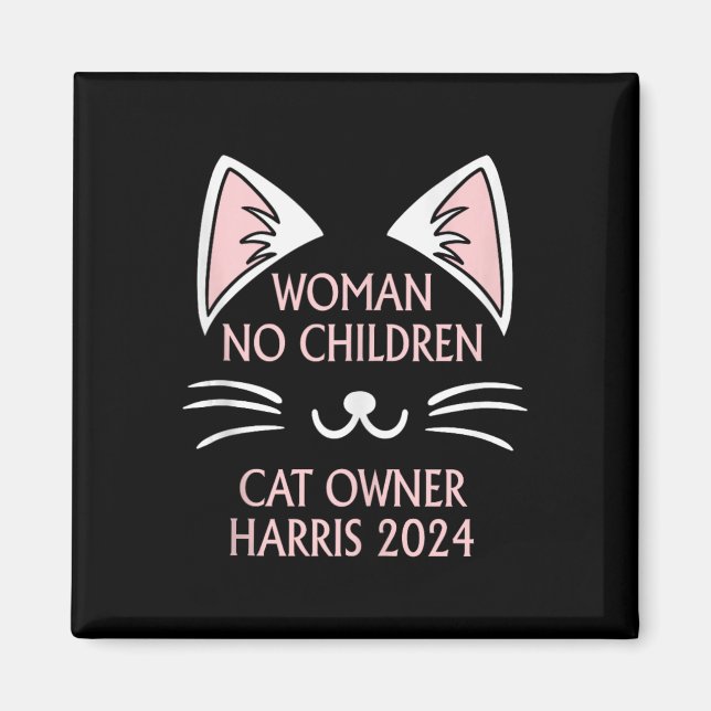 Imán Gracioso Gato Lady Kamala Harris 24 Cat Lover Hall (Frente)