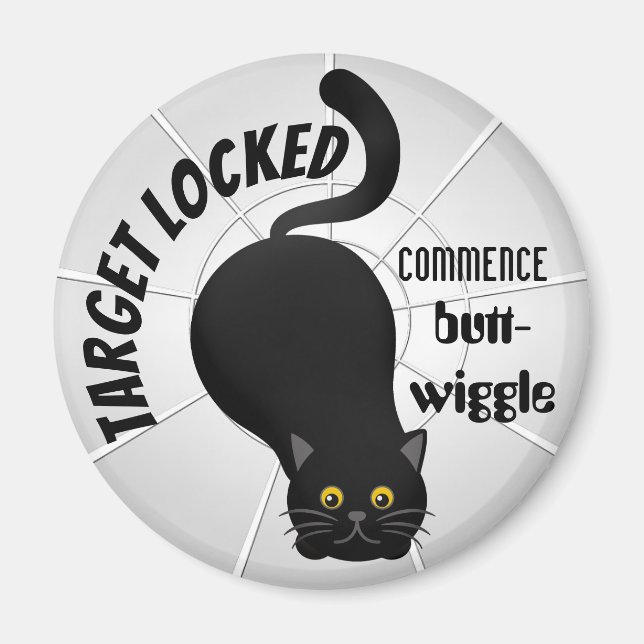 Imán Gracioso gato listo para saltar (Frente)