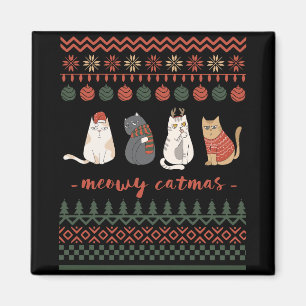Imán Gracioso gato Navidad Pun - Navidades de gatos