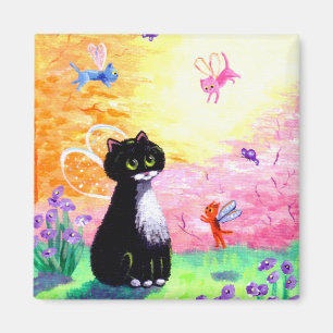 Imán Gracioso gato negro de Tuxedo bebé creaciones de h