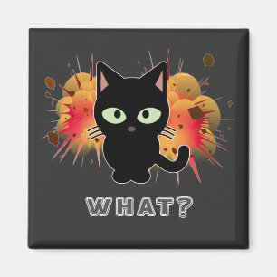 Imán Gracioso gato negro qué gracioso es el humor Masco