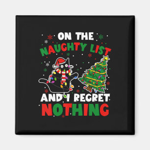 Imán Gracioso gato negro travieso Navidades navideñas m