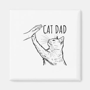 Imán Gracioso gato papá padre día mejor gato papá mano