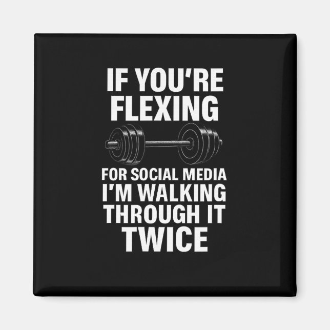 Imán Gracioso gimnasio Flexing Workout Bodybuilding 2 (Frente)