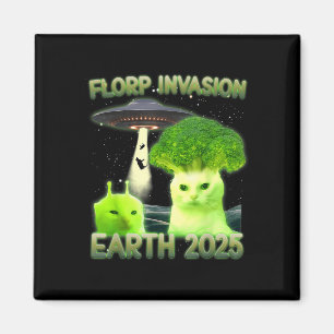 Imán Gracioso Glerp Glorp Funny Alien Cat Meme Vintage