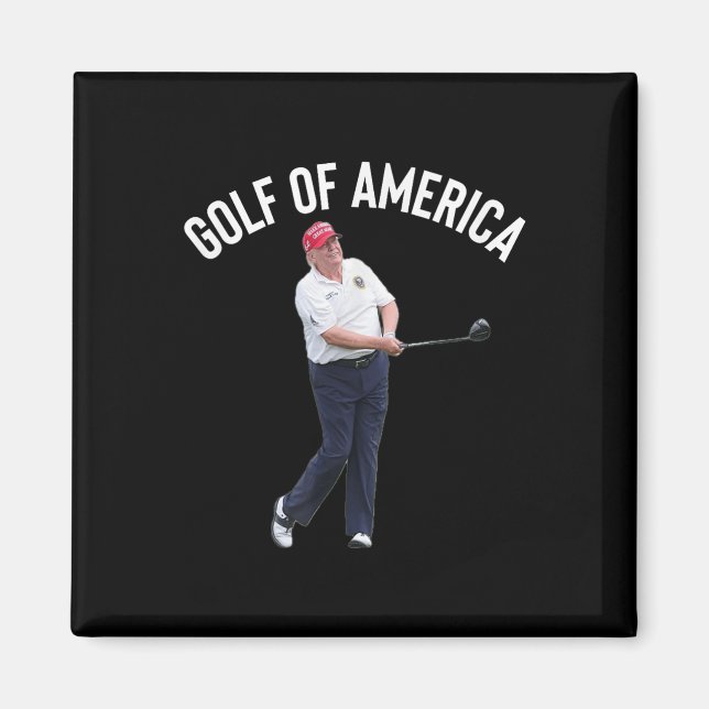 Imán Gracioso Golf De América Donald Trump Pun (Frente)