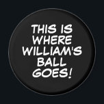 Imán Gracioso golf de nombre personalizado<br><div class="desc">Personaliza para crear un regalo de golf único. Diseñado por Thisisnotme©</div>