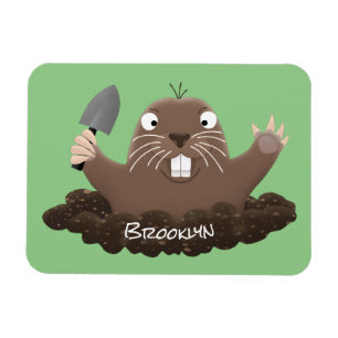 Imán Gracioso gopher digging personalizado ilustracion