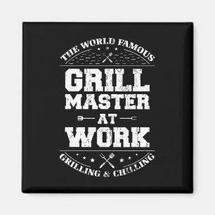 Imán Gracioso Grill Master Bbq Chef Ahumado Lover Regal
