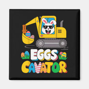 Imán Gracioso Happy Easter Cavator Excavator Set B