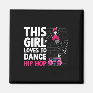 Imán Gracioso Hip Hop Arte De Baile Para Niñas Chicas H