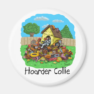 Imán Gracioso Hoarder Collie Dog Lover