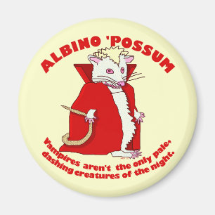 Imán Gracioso Humor animal Albino Possum Vampire