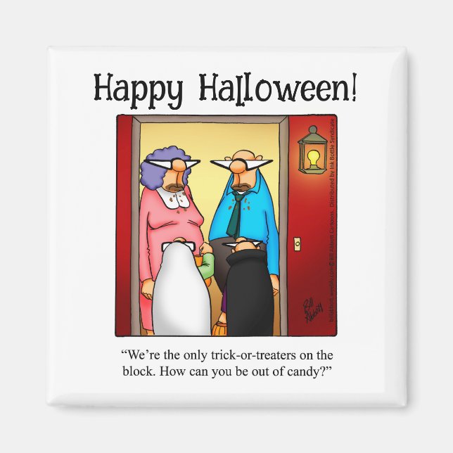 Imán Gracioso Humor Halloween Magnet (Frente)