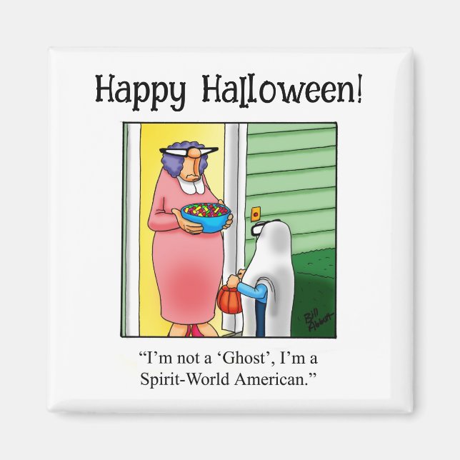 Imán Gracioso Humor Halloween Magnet (Frente)