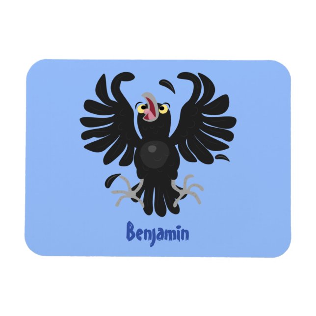 Imán Gracioso ilustracion de personalizado de cuervos l (Horizontal)