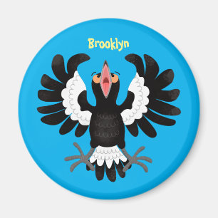 Imán Gracioso ilustracion de personalizado magpie austr