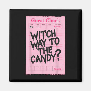 Imán Gracioso Invitado De Halloween Cheque De Brujas Ca
