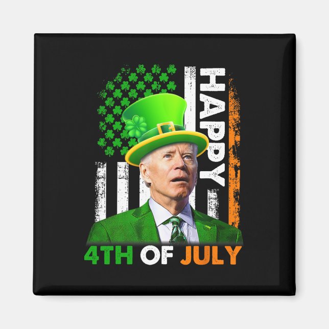 Imán Gracioso Joe Biden St Patricks Day Feliz 4 De Juli (Frente)