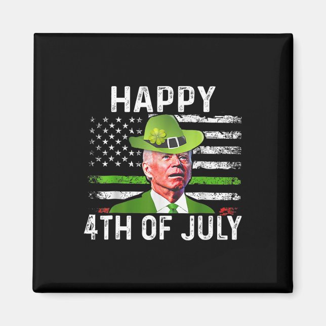 Imán Gracioso Joe Biden St Patricks Day Feliz 4 De Juli (Frente)