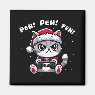 Imán Gracioso jugador de gatos Pew videojuego Navidades