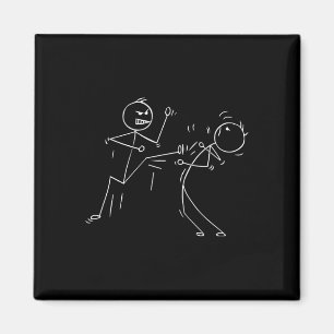 Imán Gracioso Karate Stick Figura Karate Fighters