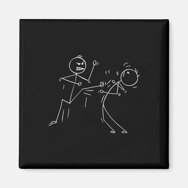 Imán Gracioso Karate Stick Figura Karate Fighters (Frente)