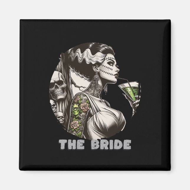 Imán Gracioso La Novia El Monstruo Frankenstein Spooky  (Frente)
