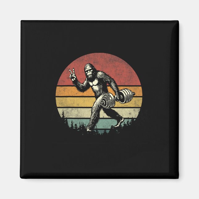 Imán Gracioso levantamiento de pie grande Gym Retro Big (Frente)