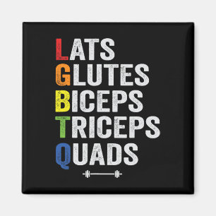Imán Gracioso Lgbtq Lats Glutes Biceps Triceps Quads We