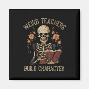 Imán Gracioso libro de esqueletos Floral Skull profesor