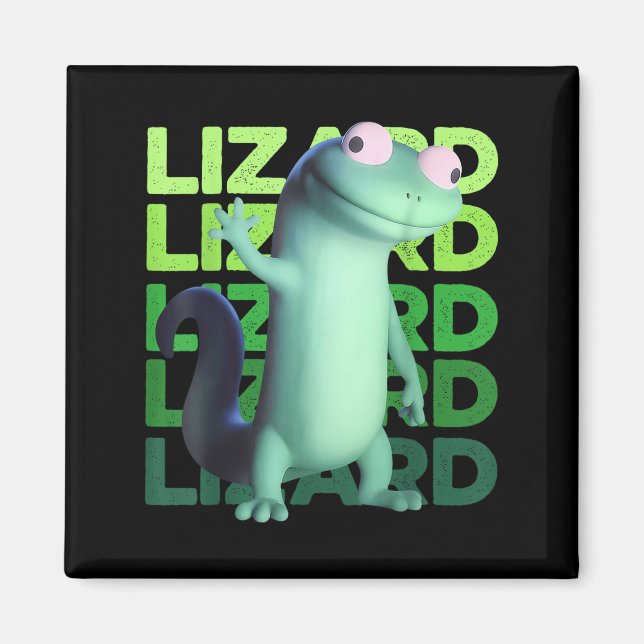 Imán Gracioso Lizard Meme Hombres (Frente)