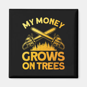 Imán Gracioso Lumberjack Art Para Hombres Árbol Cutter