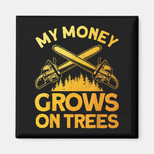 Imán Gracioso Lumberjack Art Para Hombres Árbol Cutter