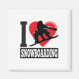 Imán Gracioso me encanta el Snowboard - Regalo de los a