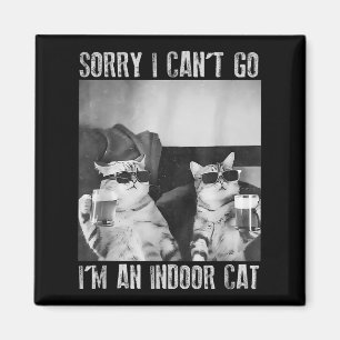 Imán Gracioso meme interior de gato siento no poder ir 