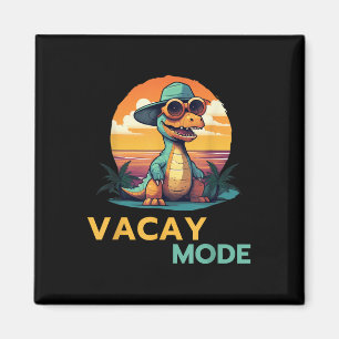 Imán Gracioso Modo Vacay Cute Dinosaur Family Vacation 
