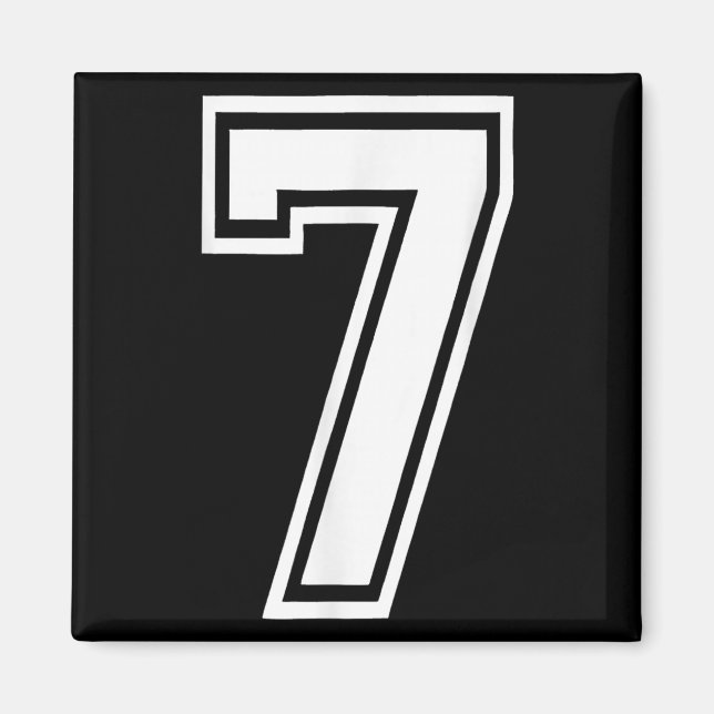 Imán Gracioso Número 7 67 Meme Costume Salón Grupo de C (Frente)