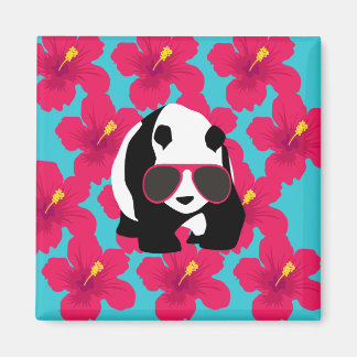 Imán Gracioso Panda Bear Beach Bum Guay Gafas de sol Tr