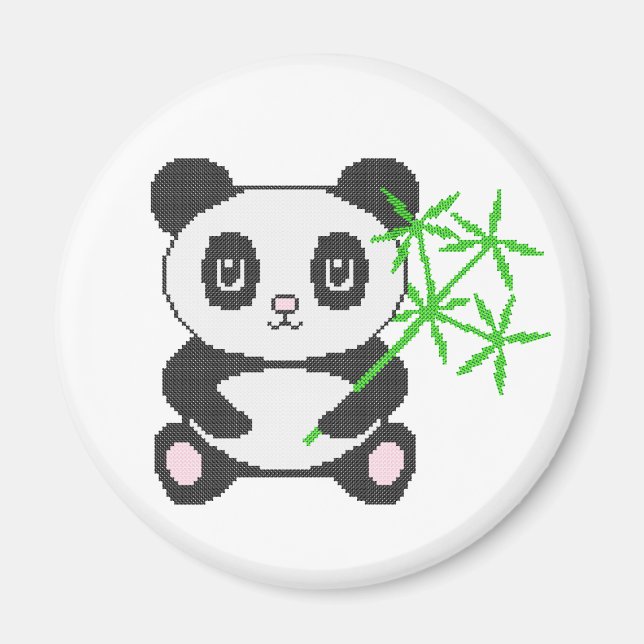 Imán Gracioso panda de puntas cruzadas (Frente)
