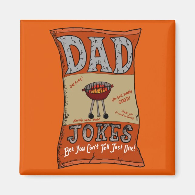 Imán Gracioso papá Chiste a padre Día Grilling Camiseta (Frente)