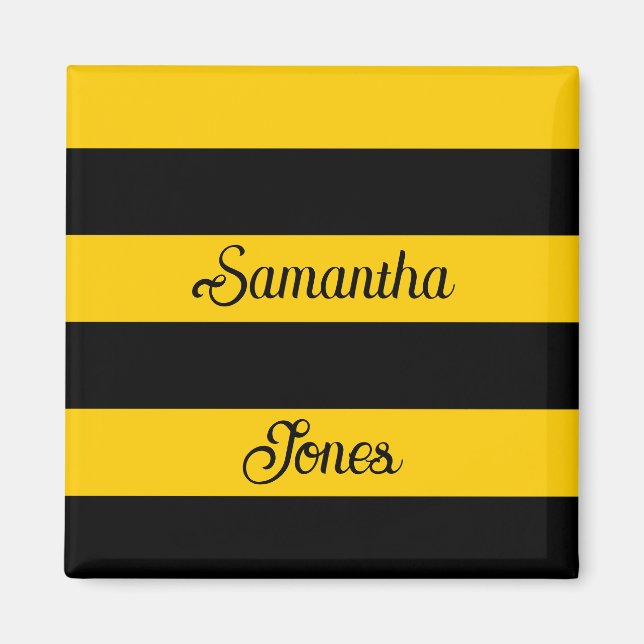 Imán Gracioso patrón clásico de bandas de abeja de burb (Frente)