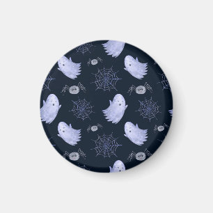 Imán Gracioso patrón de Halloween con araña fantasma.